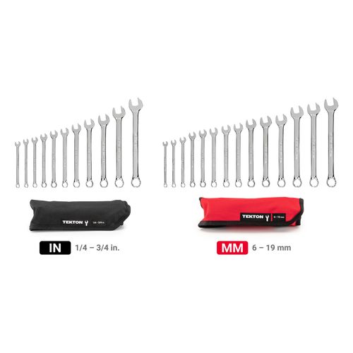 Main product image of Combination Wrench Set with Pouch, 25-Piece (1/4 - 3/4", 6 - 19mm)
