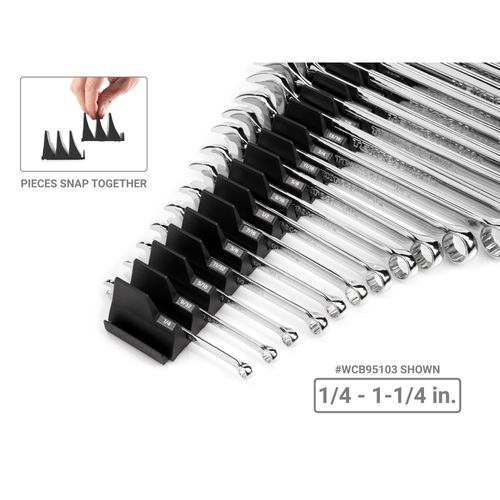 Main product image of Combination Wrench Set with Modular Wrench Organizer, 15-Piece (1/4 - 1")