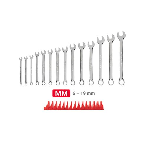 Main product image of Combination Wrench Set with Modular Wrench Organizer, 14-Piece (6 - 19mm)