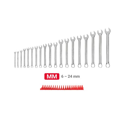 Main product image of Combination Wrench Set with Modular Wrench Organizer, 19-Piece (6 - 24mm)