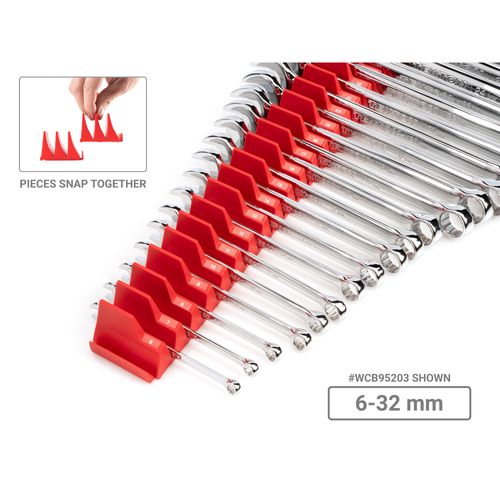 Main product image of Combination Wrench Set with Modular Wrench Organizer, 19-Piece (6 - 24mm)
