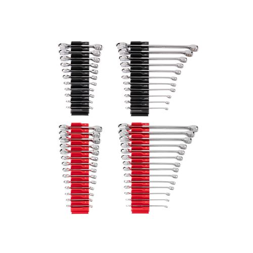 Main product image of Stubby and Standard Length Combination Wrench Set with Modular Wrench Organizer, 50-Piece (1/4 - 3/4", 6 - 19mm)
