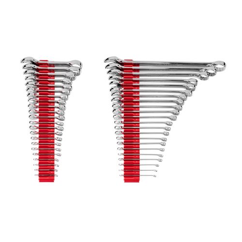 Main product image of Stubby and Standard Length Combination Wrench Set w/ Modular Organizers, 44-Piece (6 - 32mm, Common Sizes)