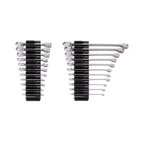 Main product image of Stubby and Standard Length Combination Wrench Set w/ Modular Organizers, 22-Piece (1/4"- 3/4")
