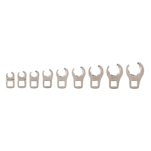 Main product image of 3/8" Drive 6-Point Flare Nut Crowfoot Wrench Set, 9-Piece (5/16-3/4")
