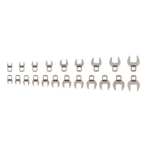 Main product image of 3/8" Drive Crowfoot Wrench Set, 21-Piece (5/16-3/4", 8-19mm)