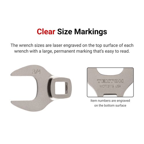 Main product image of 3/8" Drive Crowfoot Wrench Set, 30-Piece (5/16-1", 8-24mm)