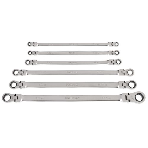 Main product image of Long Flex Head 12-Point Ratcheting Box End Wrench Set, 6-Piece (1/4-13/16")