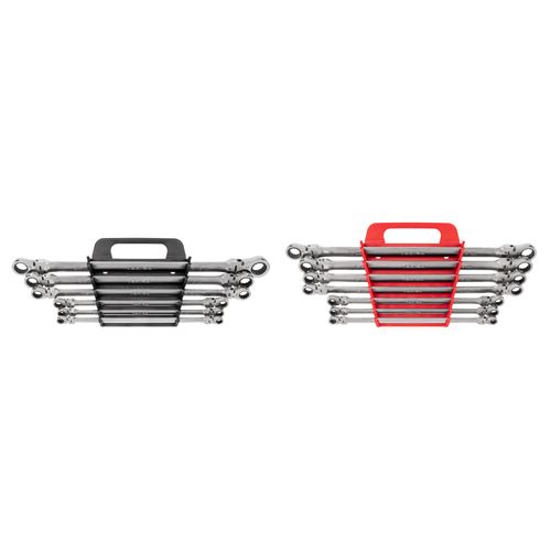 Main product image of Long Flex Head 12-Point Ratcheting Box End Wrench Set with Holder, 13-Piece (1/4-13/16", 6-19mm)