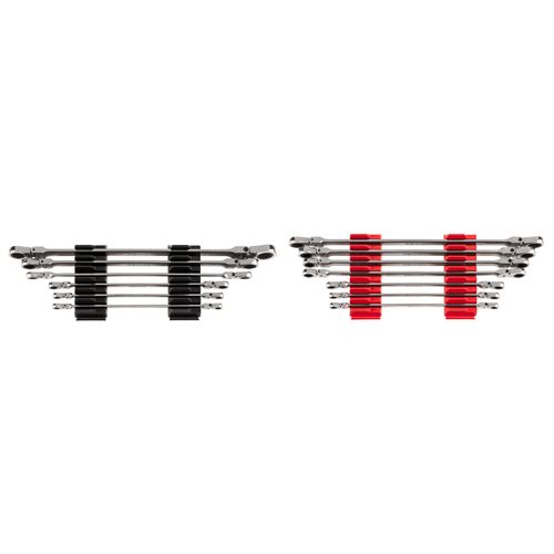 Main product image of Long Flex Head 12-Point Ratcheting Box End Wrench Set with Modular Wrench Organizer, 13-Piece (1/4-13/16", 6-19mm)