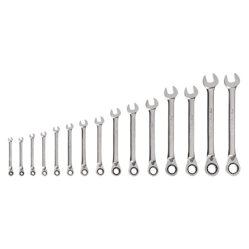 Main product image of Reversible 12-Point Ratcheting Combination Wrench Set, 15-Piece (1/4-1")