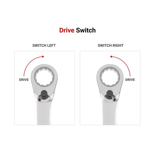 Main product image of Reversible 12-Point Ratcheting Combination Wrench Set, 19-Piece (6-24mm)