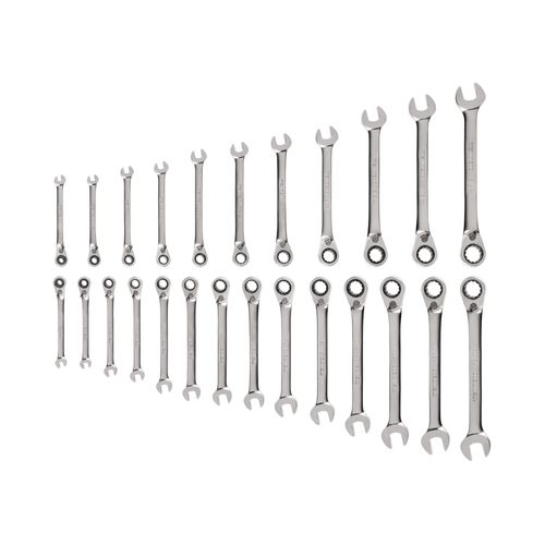Main product image of Reversible 12-Point Ratcheting Combination Wrench Set, 25-Piece (1/4-3/4", 6-19mm)