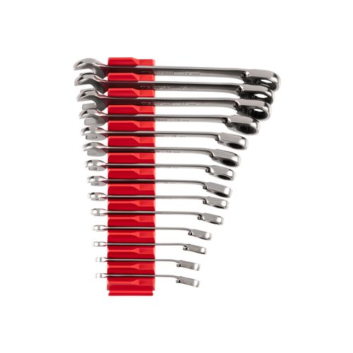 Main product image of Reversible 12-Point Ratcheting Combination Wrench Set with Modular Wrench Organizer, 14-Piece (6-19mm)