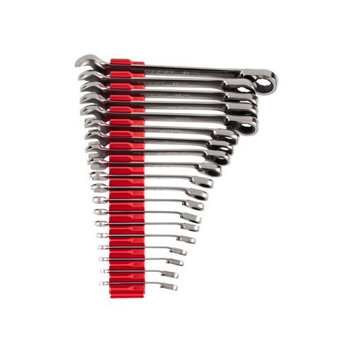 Main product image of Reversible 12-Point Ratcheting Combination Wrench Set with Modular Wrench Organizer, 19-Piece (6-24mm)