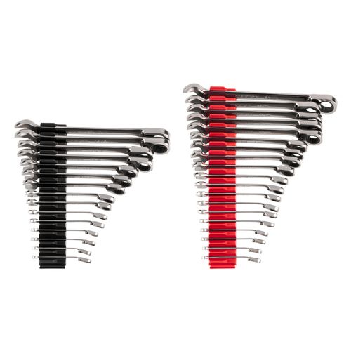 Main product image of Reversible 12-Point Ratcheting Combination Wrench Set with Modular Wrench Organizer, 34-Piece (1/4-1", 6-24mm)