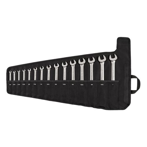 Main product image of Reversible 12-Point Ratcheting Combination Wrench Set with Pouch, 15-Piece (1/4-1")