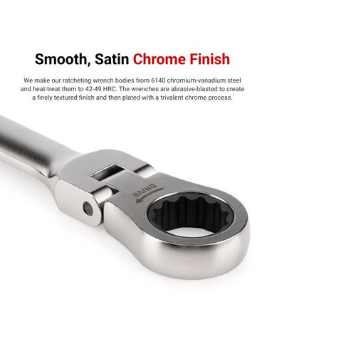 Main product image of Flex Head 12-Point Ratcheting Combination Wrench Set with Pouch, 19-Piece (6-24mm)
