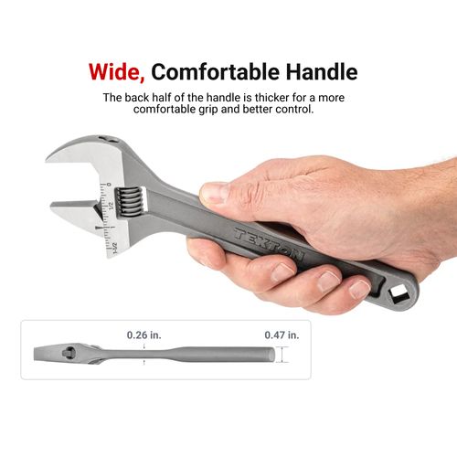 Main product image of 9" Wide-Jaw Adjustable Wrench (1-1/2" Capacity)