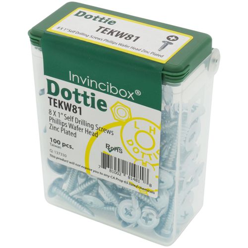 Main product image of #8 x 1" Phillips Wafer Head Self Drilling Screw (Pack of 100)