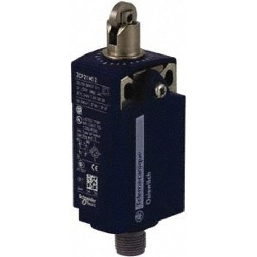 Main product image of Limit Switch, Roller Plunger, SPDT, Top Screw, 2mm Arm, M12 Connector, XCKP2102M12
