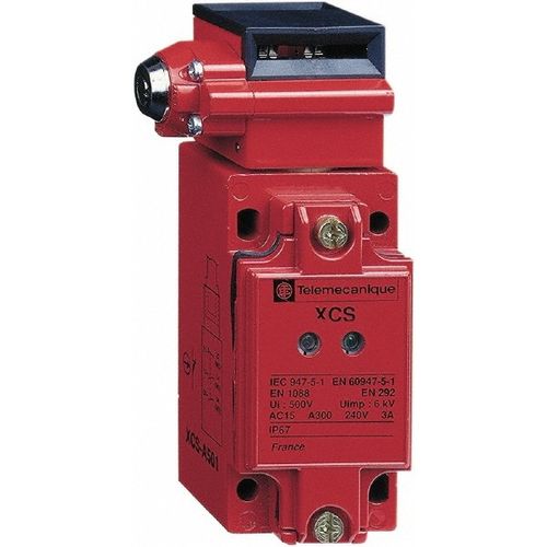 Main product image of Safety Limit Switch, 52mm Wide Body, NO/2NC, IP67, Metal Key, Top Entry, XCSB703