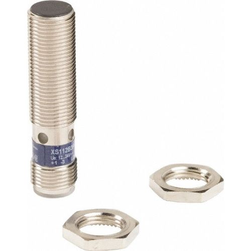Main product image of Inductive Proximity Sensor, Cylinder, M12 Body, 4 mm Sensing Distance, 12 to 24 VDC, PNP, 3-Wire, M12 Connector, XS112B3PAM12