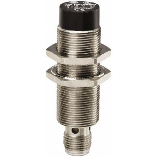 Main product image of Inductive Proximity Sensor, Cylinder, M18 Body, 5 mm Sensing Distance, 24 VDC, PNP, 3-Wire, M12 Connector, XS118BLPAM12