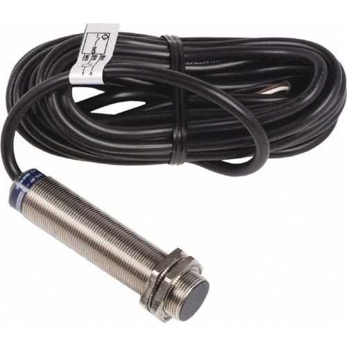 Main product image of Inductive Proximity Sensor, Cylinder, 5 mm Sensing Distance, 48 VDC, 2-Wire, XS1M18DA9AV