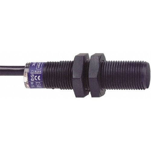 Main product image of Inductive Proximity Sensor, Cylinder, 4 mm Sensing Distance, 24 to 240 VAC/VDC, NPN & PNP, Normally Open, XS4P12MA230