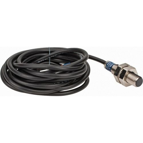 Main product image of Inductive Proximity Sensor, Cylinder Shielded, M8 Body, 0.06" Sensing Distance, 12 to 24 VDC, NPN, Normally Closed, 3-Wire, 2m Cable, XS508B1NBL2