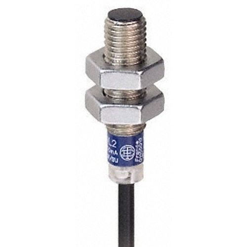 Main product image of Inductive Proximity Sensor, Cylinder Shielded, M8 Body, 0.06" Sensing Distance, 12 to 24 VDC, PNP, Normally Closed, 3-Wire, 2m Cable, XS508B1PBL2
