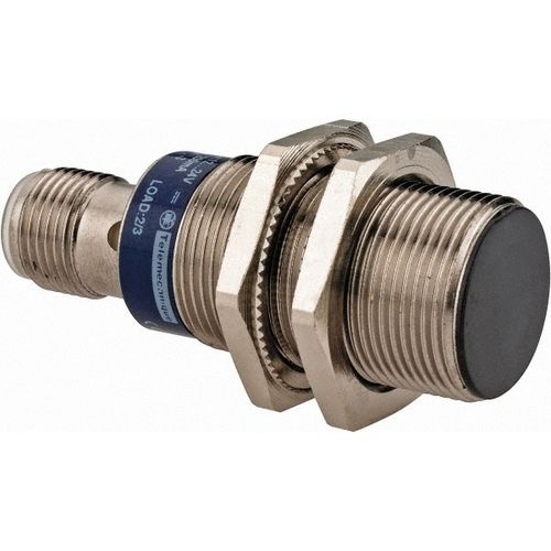 Main product image of Inductive Proximity Sensor, Cylinder Shielded, M18 Body, 0.2" Sensing Distance, 12 to 24 VDC, PNP, Normally Closed, 3-Wire, M12 Connector, XS518B1PBM12