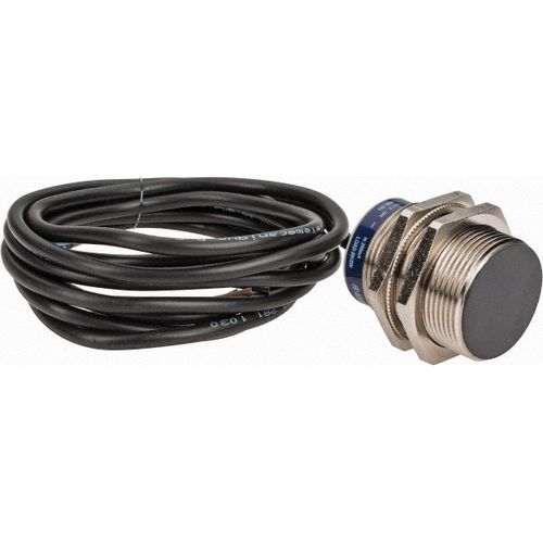 Main product image of Inductive Proximity Sensor, Cylinder Shielded, M30 Body, 0.39" Sensing Distance, 12 to 24 VDC, NPN, Normally Closed, 3-Wire, 2m Cable, XS530B1NBL2