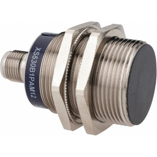 Main product image of Inductive Proximity Sensor, Cylinder Shielded, M30 Body, 10 mm Sensing Distance, 12 to 24 VDC, PNP, Normally Open, 3-Wire, M12 Connector, XS530B1PAM12