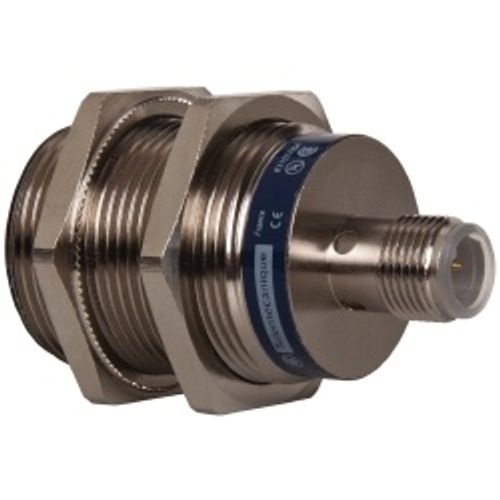 Main product image of Inductive Proximity Sensor, Cylinder Shielded, M30 Body, 0.39" Sensing Distance, 12 to 24 VDC, PNP, Normally Closed, 3-Wire, M12 Connector, XS530B1PBM12