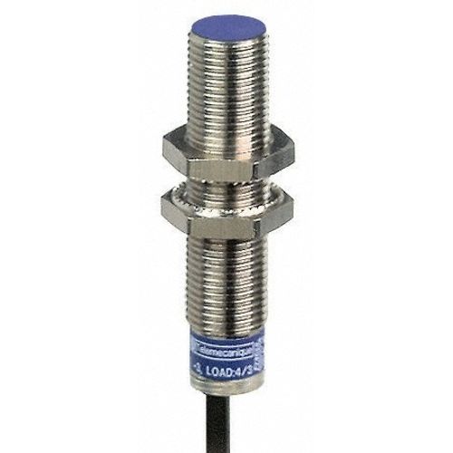 Main product image of Inductive Proximity Sensor, Cylinder Shielded, M12 Body, 0.16" Sensing Distance, 12 to 48 VDC, PNP, Normally Closed, 3-Wire, 2m Cable, XS612B1PBL2