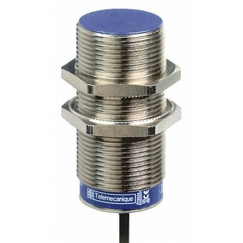 Main product image of Inductive Proximity Sensor, Cylinder Shielded, M30 Body, 0.59" Sensing Distance, 12 to 48 VDC, PNP, Normally Closed, 3-Wire, 2m Cable, XS630B1PBL2