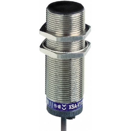 Main product image of Inductive Proximity Sensor, Cylinder, 10 mm Sensing Distance, NPN & PNP, 2-Wire, 5m Cable, XSAV11801L05