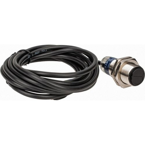 Main product image of Photoelectric Sensor, Retroreflective, 4m Range, 12 to 24 VDC, Dark Operate, PNP NO, 2m Cable, Nickel Plated Brass, XUB1BPANL2
