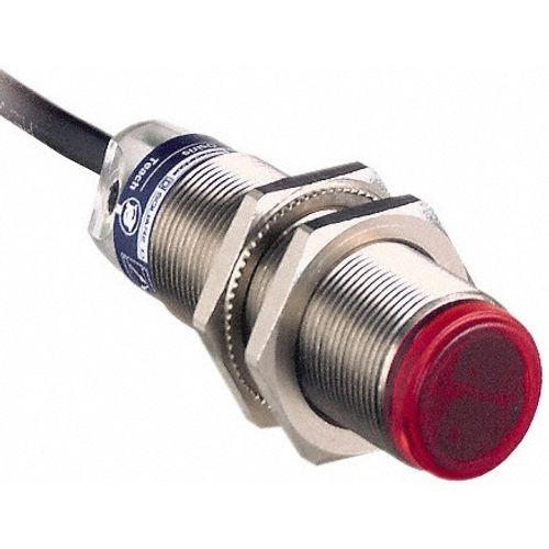 Main product image of Photoelectric Sensor, Through Beam, Receiver, 15m Range, 12 to 24 VDC, Dark Operate, NPN NO, 2m Cable, Nickel Plated Brass, XUB2BNANL2R