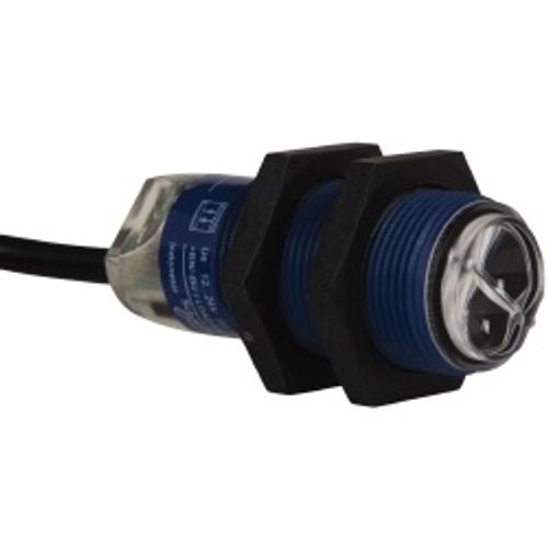 Main product image of Photoelectric Sensor, Polarized Retroreflective, 2m Range, 12 to 24 VDC, Light Operate, PNP NC, 2m Cable, PBT, XUB9APBNL2