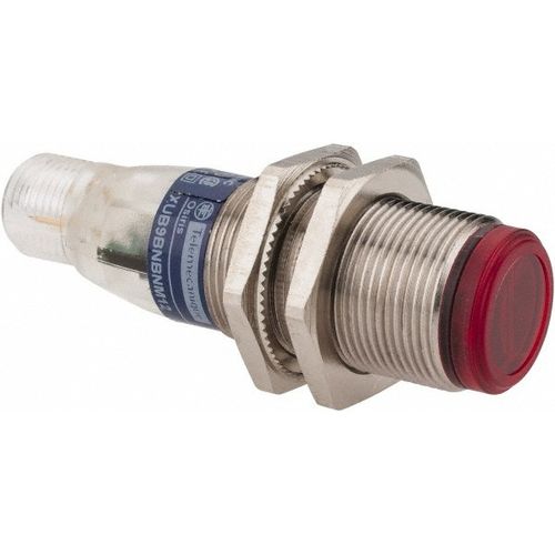 Main product image of Photoelectric Sensor, Polarized Retroreflective, 2m Range, 12 to 24 VDC, Dark Operate, NPN NC, M12 Connector, Nickel Plated Brass, XUB9BNBNM12