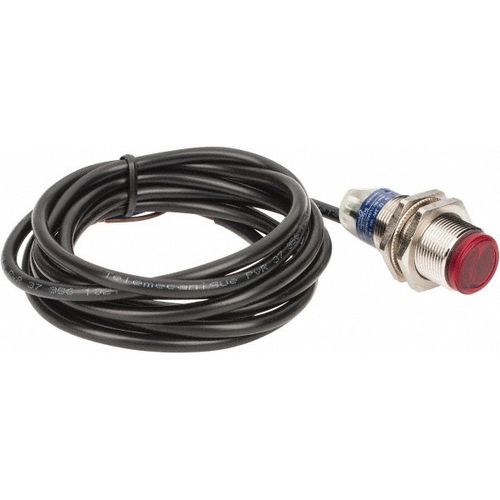 Main product image of Photoelectric Sensor, Polarized Retroreflective, 2m Range, 12 to 24 VDC, Dark Operate, PNP NO, 2m Cable, Nickel Plated Brass, XUB9BPANL2