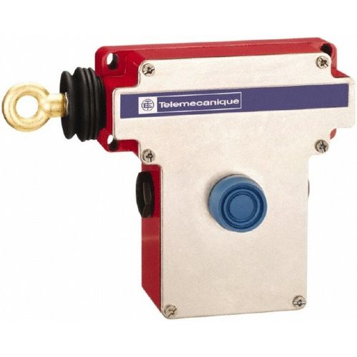Main product image of Rope Operated Limit Switch, NO/NC, 300 VAC, Rope Pull, Left Hand Operation, No Pilot Light, Dual Operation, Stainless Enclosure, XY2CE2A250H7