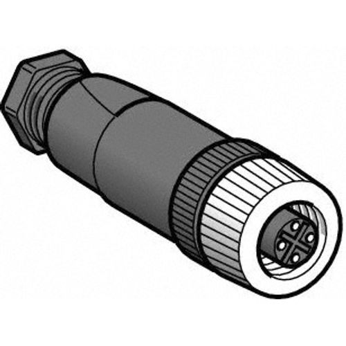Main product image of Sensor Cordset, M12 4-Pin Female Straight, 3 Amp, 125 VAC, IP67, XZCC12FDM40B