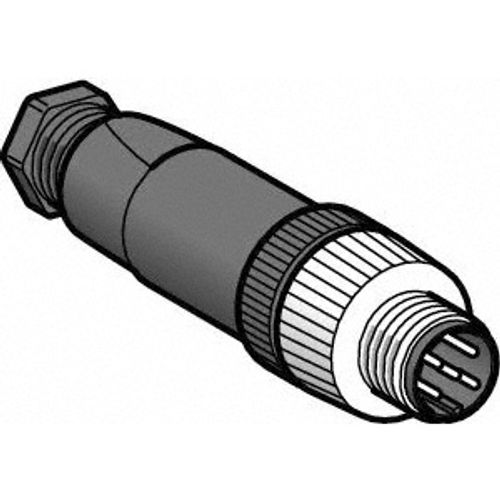 Main product image of Sensor Cordset, M12 5-Pin Male Straight, 3 Amp, 30 VAC, IP67, XZCC12MDM50B