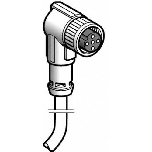 Main product image of Sensor Cordset, M12 4-Pin Elbowed, 10m Cable, 4 Amp, 250 VAC, IP67, XZCP1241L10