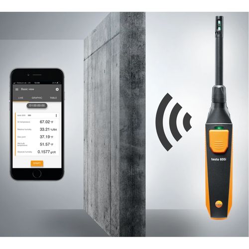 Main product image of 605i - Thermohygrometer operated via smartphone - 350 ft. Bluetooth Range