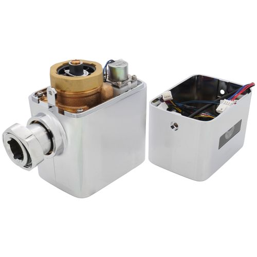 Main product image of ECOPOWER Touchless 1.6 GPF Toilet Flush Valve with 24" Vacuum Breaker Set, Polished Chrome